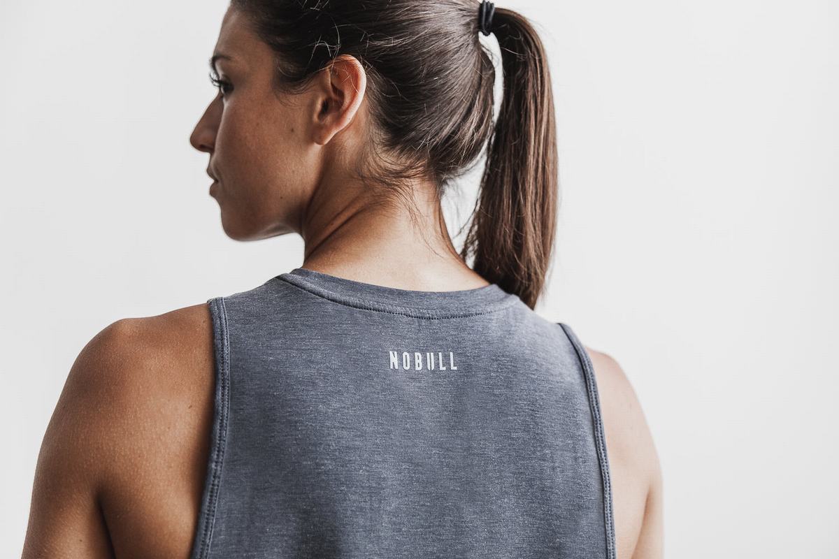Nobull Crossfit® Muscle Women's Tank Tops Deep Grey | Australia (QI3259)